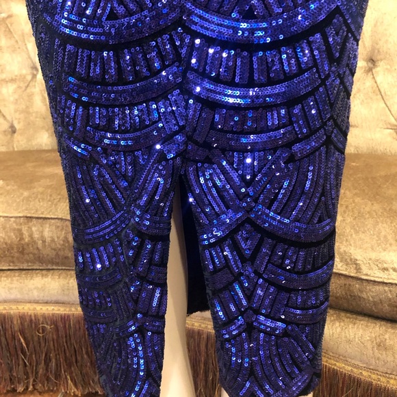 Dress the population purple sequin dress, knee length, XS excellent - Picture 8 of 10